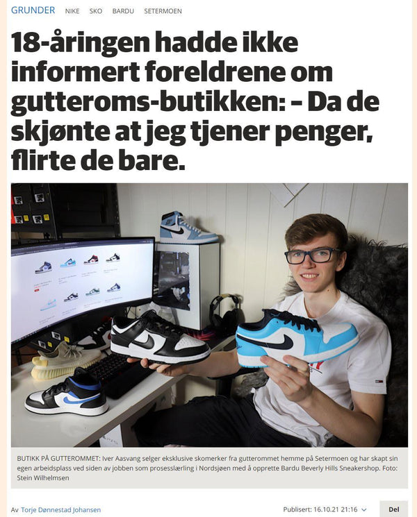 Artikkel om oss i Nordlys/Nord24 - Sneakershop.no